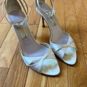 Vintage Fenaroli Collezione Cream strappy wedding Heels Italian 38.5 (9us)